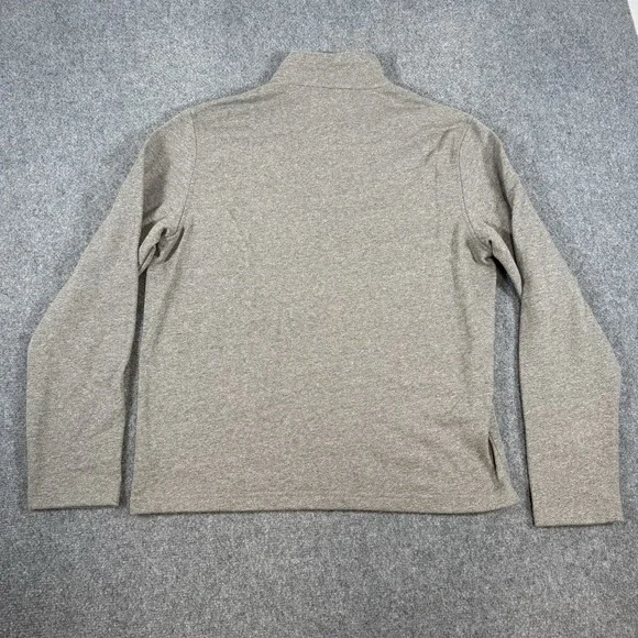 New Untuckit Pullover Mens L Gray Parkson Mock Neck Sweater Snap Button Fleece